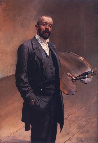 Jacek Malczewski Self portrait with a palette